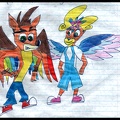 OLD Crash and Coco with wings lol