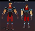 Front drawing comparisons - Ace Hardlight (Sonic 7)