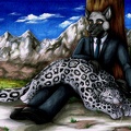 Commission - Snow Leopard Cuddles