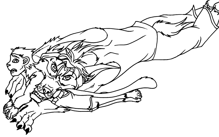Feitorn saves Wainey Lineart