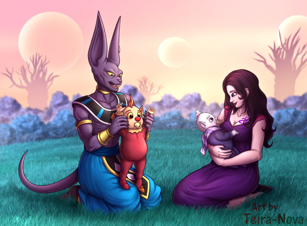 Commission - Beerus and Vanessa family.jpg